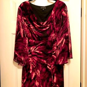 Plum Floral Dress - Size 10